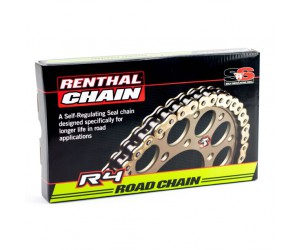 Цепь мото Renthal R4 Road SRS Chain 520 [Gold], 520-112L / SRS Ring