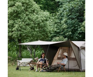 Палатка с навесом Naturehike Village CNK2300ZP022, коричневий великий