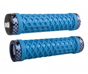 Грипсы ODI Vans® Lock-On Grips, Light Blue w/ Blue Classic Checker Etched Clamps