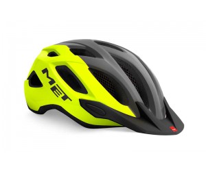 Вело шлем MET CROSSOVER Safety Yellow Gray, XL 60-64 