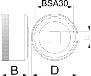Головка для установки каретки Unior BSA30