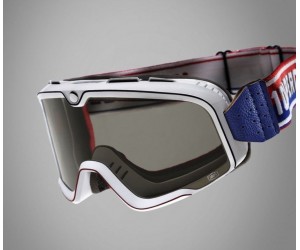 Мото очки 100% BARSTOW CLASSIC Goggle White - Smoke Lens, Mirror Lens