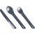 Виделка, ложка, ніж Lifeventure Ellipse Cutlery graphite