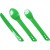 Вилка, ложка, нож Lifeventure Ellipse Cutlery green
