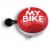 Звонок Green Cycle GBL-458 I love my bike диаметр 80мм красный