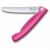 Кухонный нож Victorinox SwissClassic Foldable Paring 11см закругл.нос, волн. с роз. ручкой (блистер)