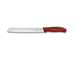 Кухонный нож Victorinox SwissClassic Bread 21см волн. для хлеба с крас. ручкой (блистер)