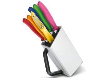 Набор кухонный Victorinox SwissClassic Utility Block 6шт с цветными ручками с подставкой 
