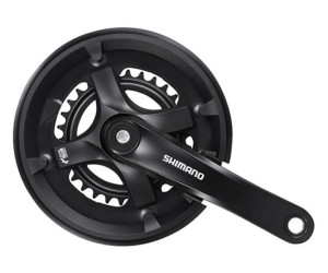 Шатуни Shimano FC-TY501, 175мм, 46x30, пластиковий захист, чорні, OEM