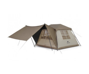 Намет з навісом Naturehike Village CNK2300ZP022, коричневий великий