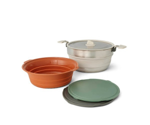 Набір посуду Sea to Summit Detour Essentials Camp Kitchen Kit (каструля+друшляк+2 обробні дошки)