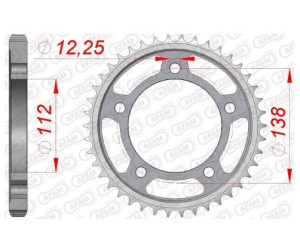 Звезда AFAM 530 Steel Chainwheel - Honda [Silver], 40z