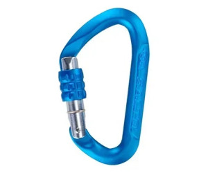 Карабін трапеція із різьбовою муфтою Climbing Technology SALTO SG BLUE/GREY/BLUE