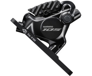 Калипер гидравл диск торм Shimano BR-R7170-F, 105, FLAT MOUNT передний адаптер 140/160мм, колодка L05A RESIN PAD(W/FIN)