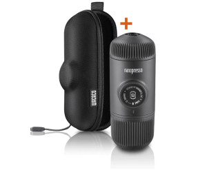 Портативна еспресо-кавоварка Wacaco Nanopresso сіра з чохлом, механічна, для меленої кави