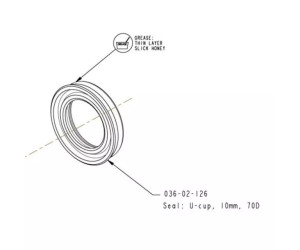 Сальник FOX Seal: U-cup, 10mm, 70D