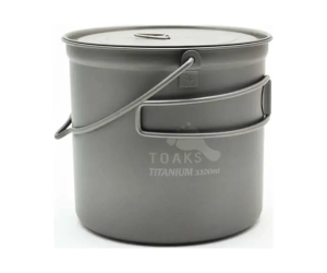 Каструля з розкладними ручками Toaks Titanium 1100ml Pot with Bail Handle