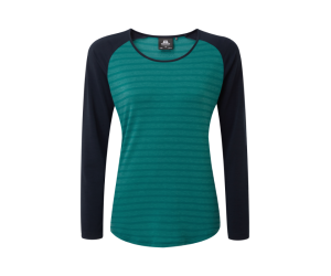 Футболка Mountain Equipment Redline Wmns LS Tee, Spruce stripe/Cosmos