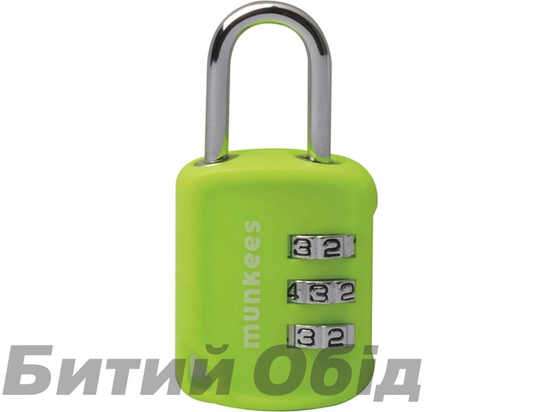 Брелок-замок Munkees 3605 Combi Lock 2 lime