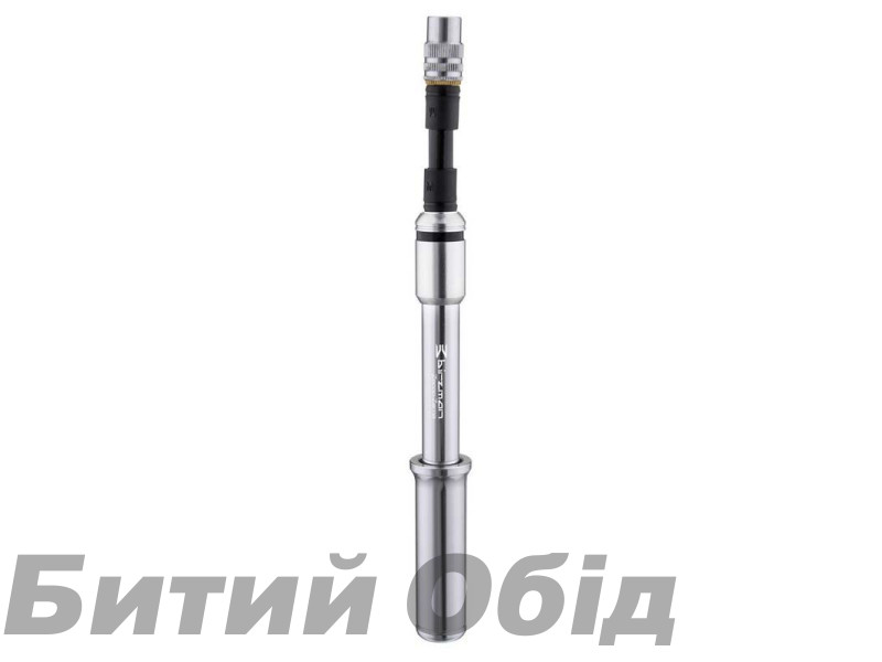 Насос велосипедный Birzman Zacoo Zama / на сжатом газе CO2 / серебро