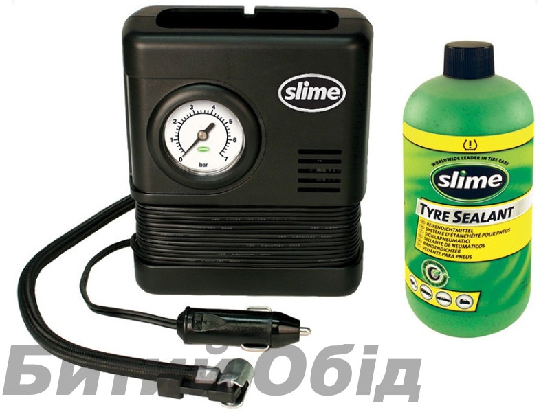 Ремкомплект для автопокрышек  Slime Smart Spair (герметик + воздушный компрессор)