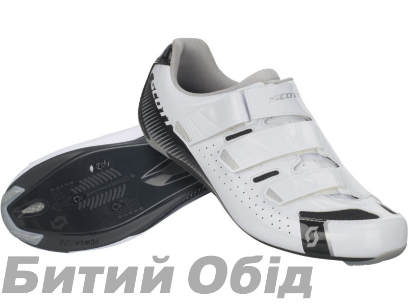 Велотуфли SCOTT ROAD COMP бело/чёрные Велотуфли SCOTT ROAD COMP бело/чёрные