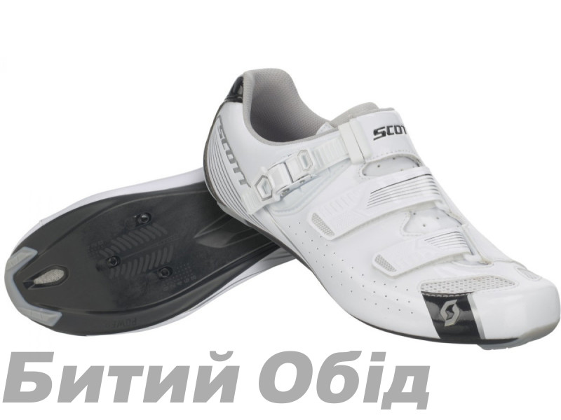 Велотуфлі SCOTT ROAD PRO біло/чорні Велотуфлі SCOTT ROAD PRO біло/чорні