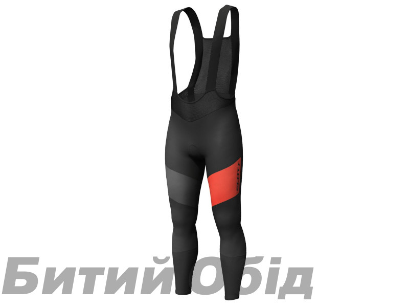 Велорейтузы SCOTT RC WARM WB 3+ чёрно/красные 