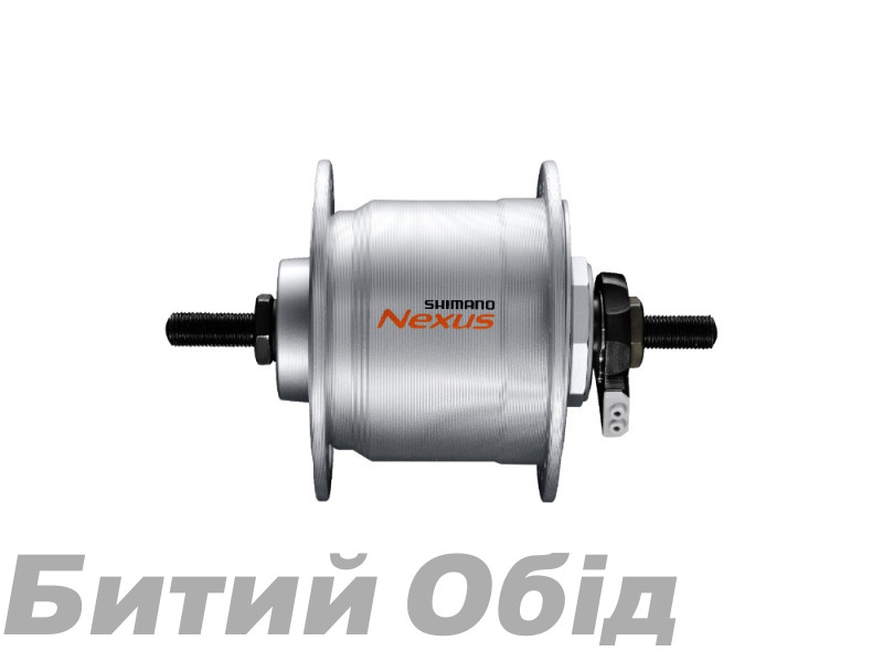 Динамо-втулка SHIMANO DH-C3000-3N-NT, NEXUS, 6V 3.0W, 36H, 100X140MM, на гайках, E2 TERMINAL, W/SM-DH10, срібл.