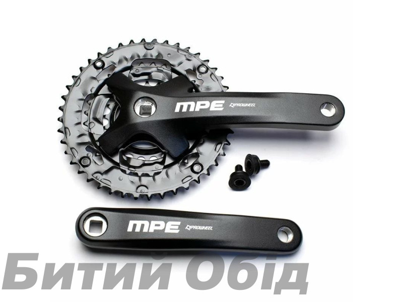 Шатуны SQ PROWHEEL MPE - 401 44/32/22T под квадрат чёрные Шатуны SQ PROWHEEL MPE - 401 44/32/22T под квадрат чёрные