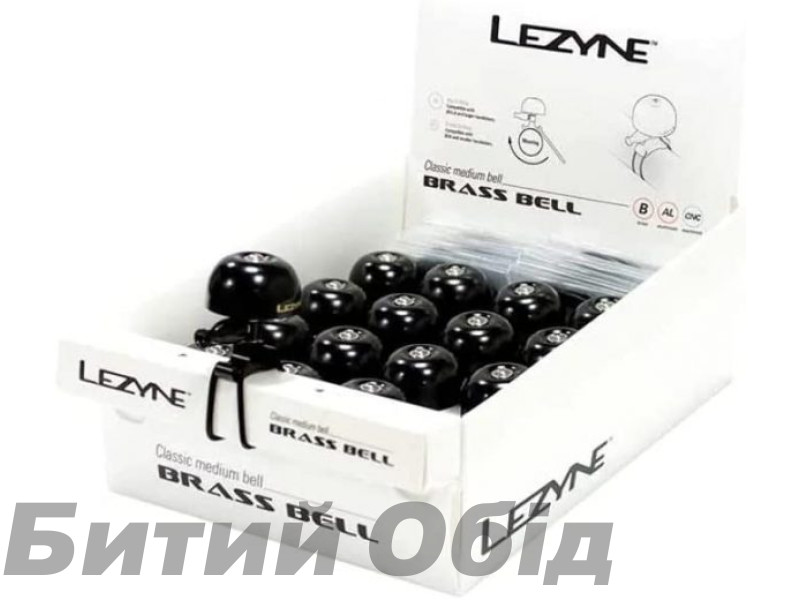 Набір дзвоників Lezyne CLASSIC BRASS M BELL BOX Чорний