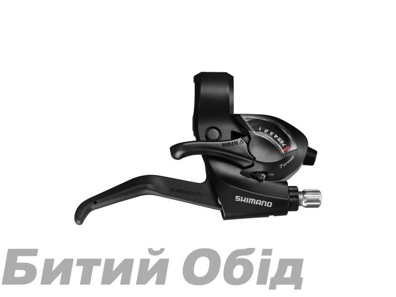 Тормоз ручка/шифтер Shimano ST-EF41 правый 7-ск, трос 2400мм, черный ОЭМ