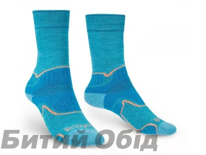 Шкарпетки Bridgedale Hike MW Performance Boot Wmn Pattern 413 Turquoise L Шкарпетки Bridgedale Hike MW Performance Boot Wmn Pattern 413 Turquoise L
