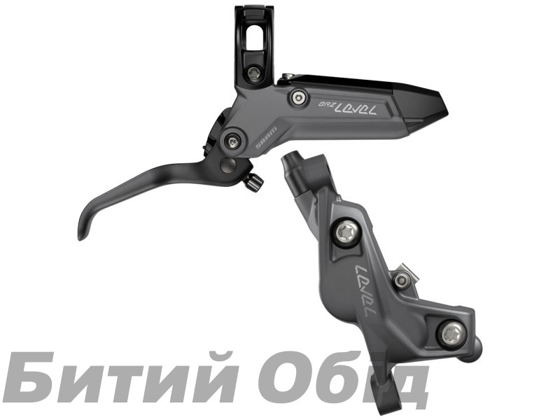 Тормоз дисковый SRAM Level Bronze Stealth 4 Piston -  Aluminum Lever, Stainless Hardware, Reach Adj, Blast Dark Polar (includes MMX Clamp, Rotor/Bracket sold separately) C1