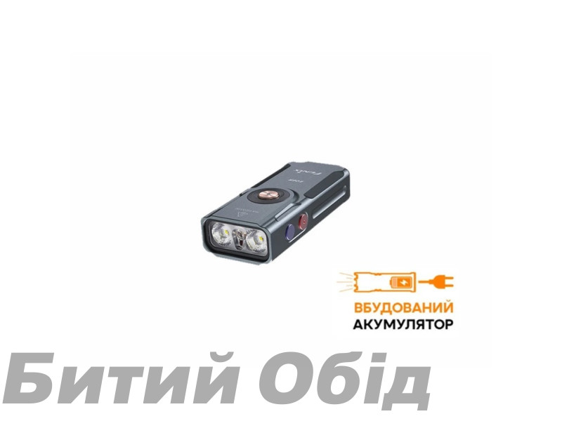 Ліхтар наключний Fenix E06R сірий