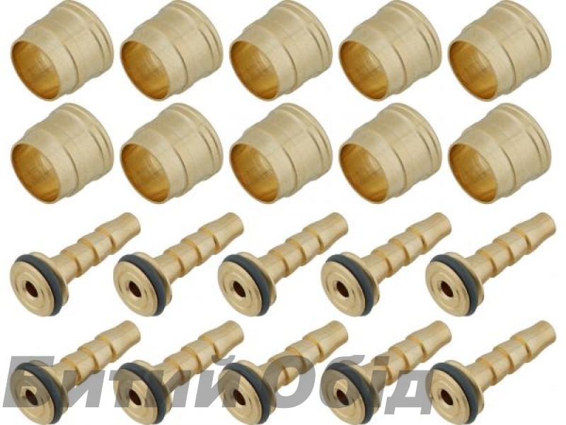 Набор фитингов для гидролинии TEKTRO Hose Kit Olive 5,0мм 10шт