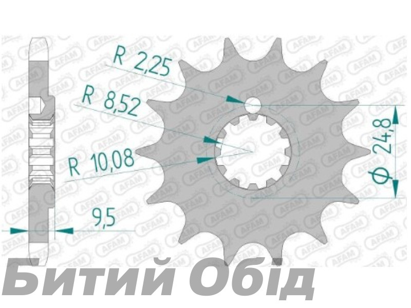 Звезда AFAM 428 Sprocket - KTM, 13z Звезда AFAM 428 Sprocket - KTM, 13z