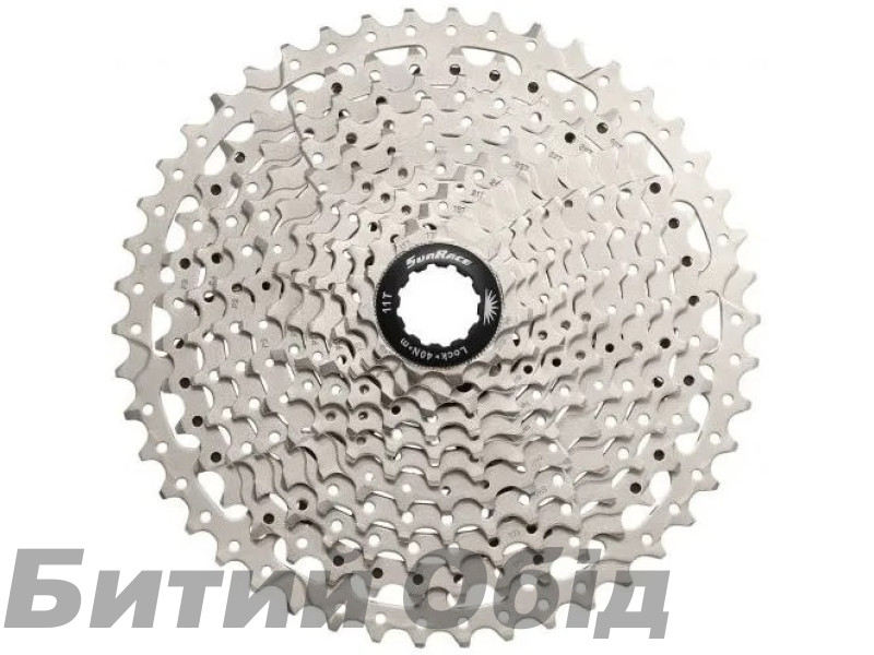 Кассета SUN RACE 11-k MS7 MTB стальной паук, Metallic Silver