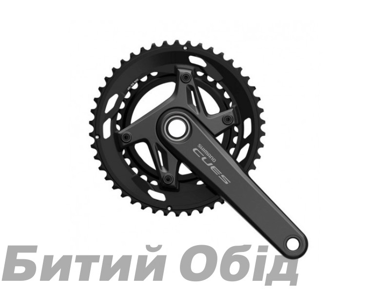 Шатуны Shimano FC-U6030-2, CUES, интегрированная ось, 175мм, 9-11-ск.