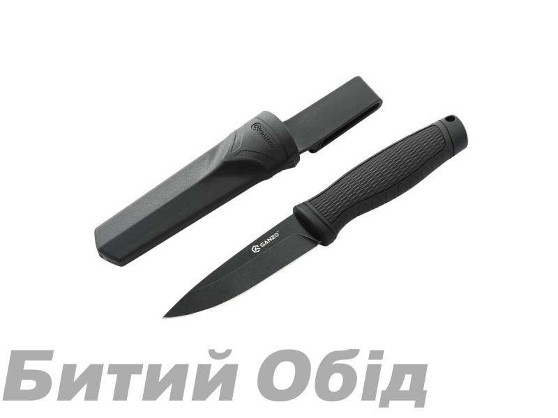 Нож Ganzo G806BW-BK черный с чехлом