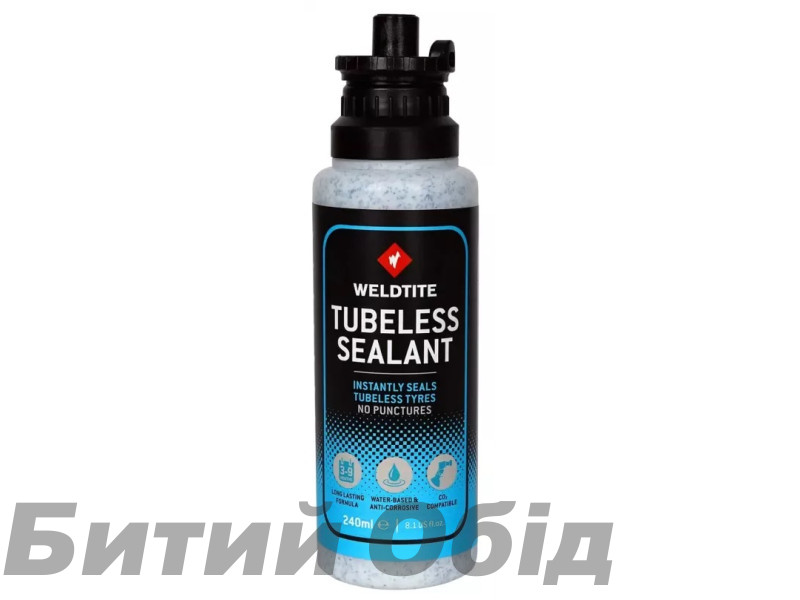 Герметик Weldtite 03063 TUBELESS SEALANT with Rubber Shred, для безкамерних шин, 240мл