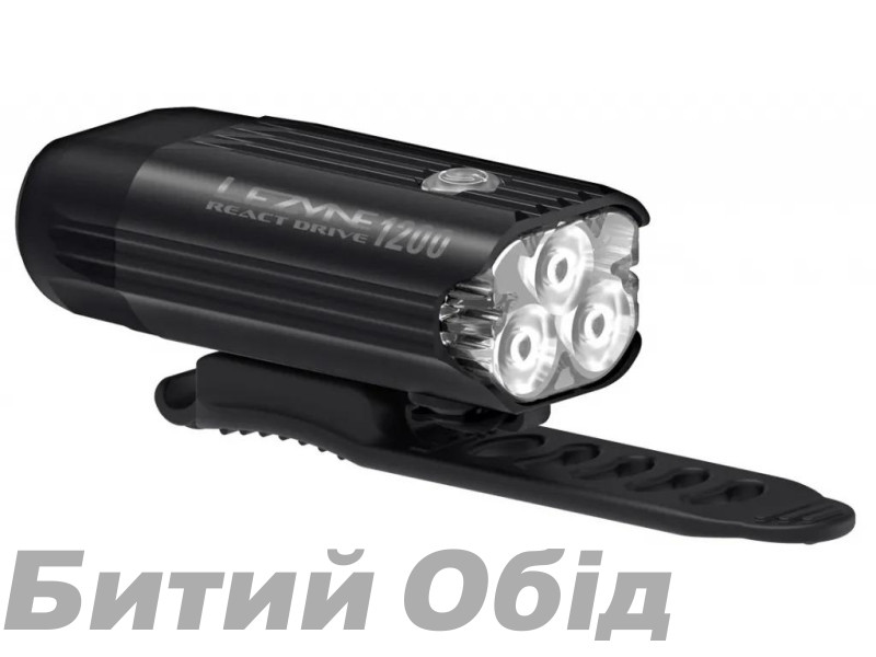 Переднє світло з індикатором наближення автомобіля LEZYNE REACT DRIVE FRONT Чорний матовий 1000 люменів Y19