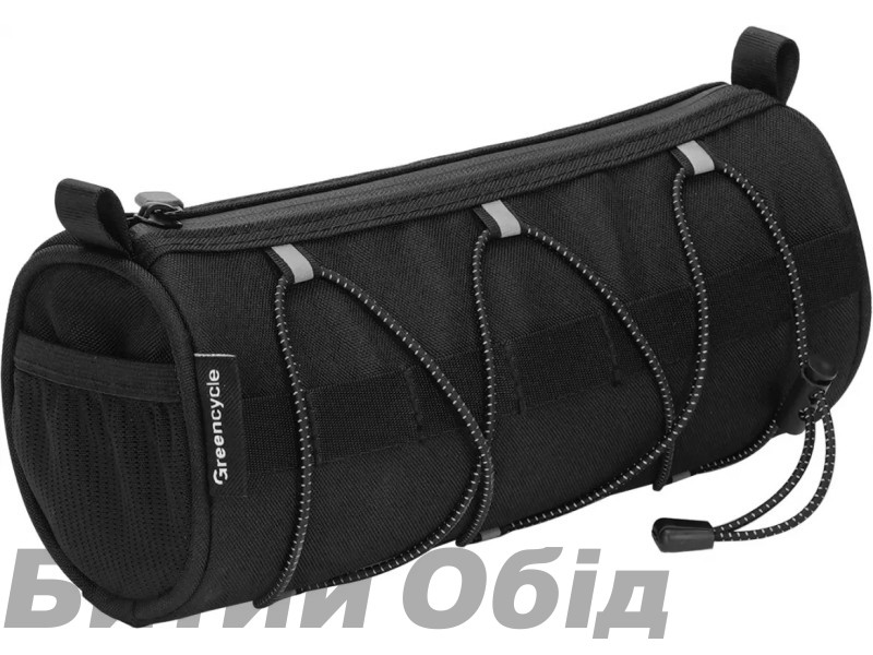Сумка на руль Green Cycle Roll, 25х10х11,3 см, черный