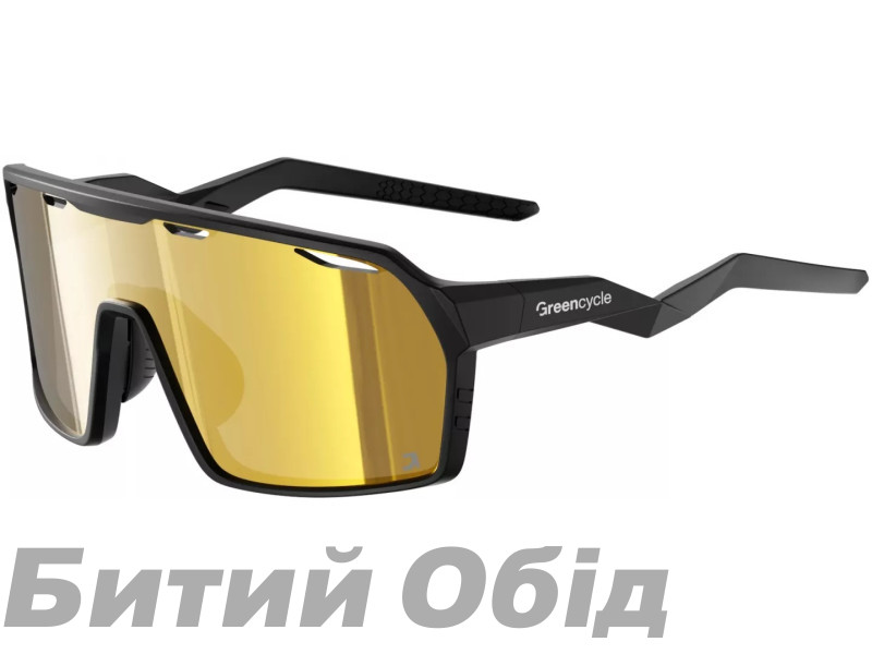 Очки Green Cycle RAYNOX с зеркальной линзой, черные Очки Green Cycle RAYNOX с зеркальной линзой, черные