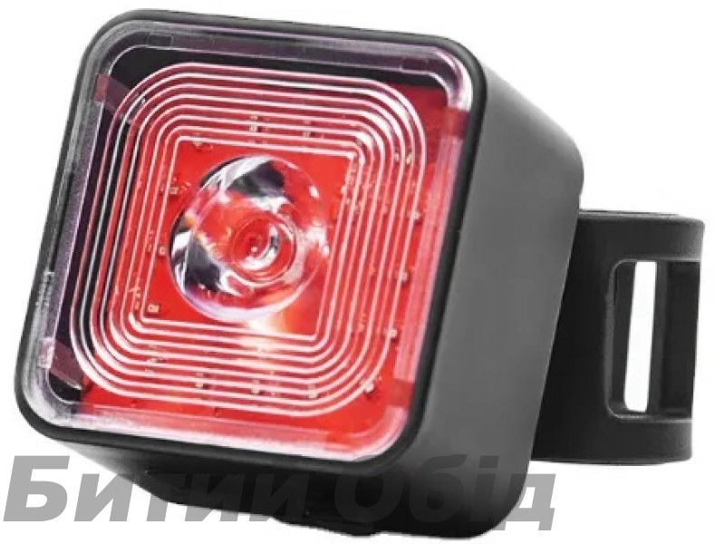 Мигалка задняя Green Cycle Cube, COB LED, 100 Люмен; 5 режимов