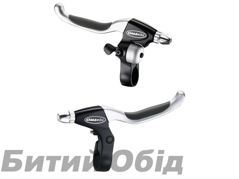 Тормозные ручки Tektro CL530RS+CL535RT с интегрированным звонком, черный/серебристый, пара
