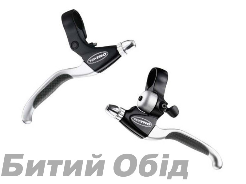 Тормозные ручки Tektro CL530TS+CL535RT с интегрированным звонком, черный/серебристый, пара