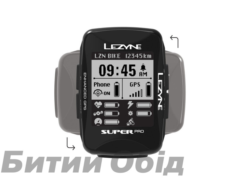 Велокомпьютер Lezyne SUPER PRO GPS SMART LOADED KTV Pro Smart Rear